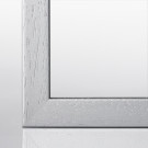 Objektrahmen Trikotrahmen aus Massivholz VARIO36 inkl. Bügel & Passepartout 60 x 80 cm Silber matt (lackiert)
